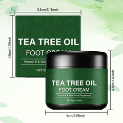 Generic tea tree foot cream compact tubes inside a travel toiletry bag