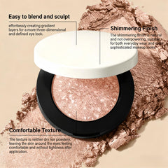 Generic thumb swatch on skin showing iridescent color shift and intense payoff benefit