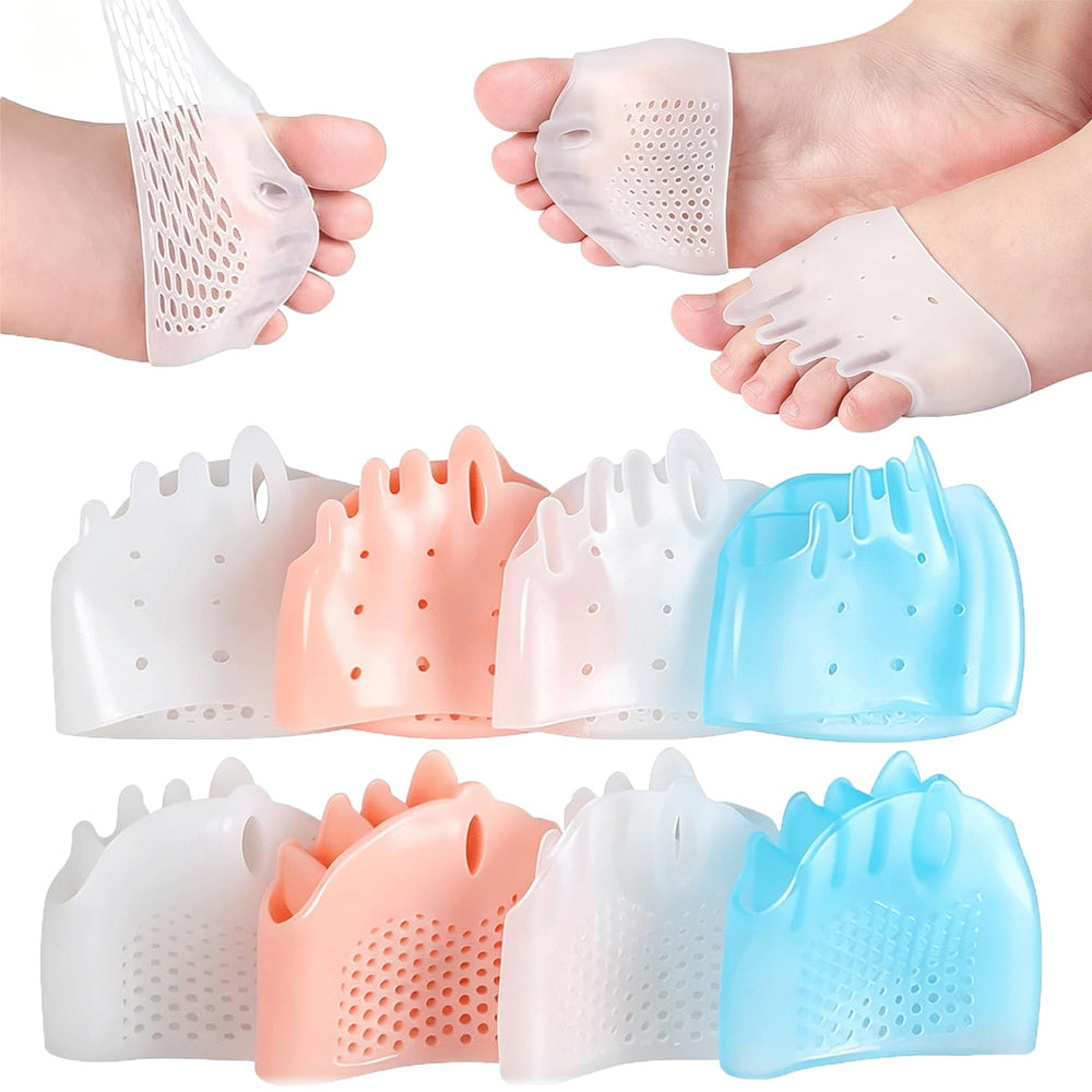 Generic brand toe separators front packaging showing four color pairs and value pack benefits