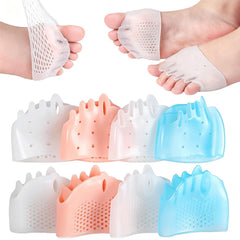 Generic brand toe separators front packaging showing four color pairs and value pack benefits