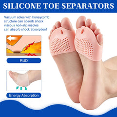 Generic brand separator under a sock inside a roomy shoe providing reduced friction