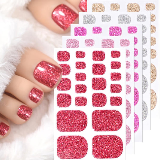 Generic toe wraps close-up texture highlighting glitter finish and smooth adherence