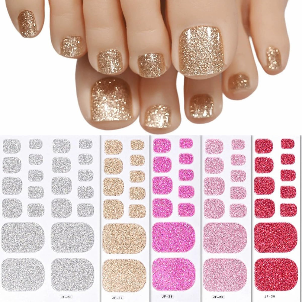 Generic toe wraps next to a ruler showing size and easy fit for various nails
