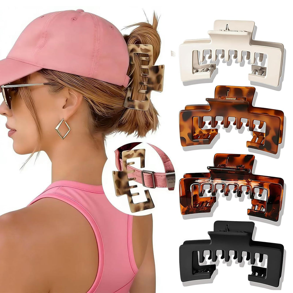 Generic tortoise shell clip front view showing style and strong hold