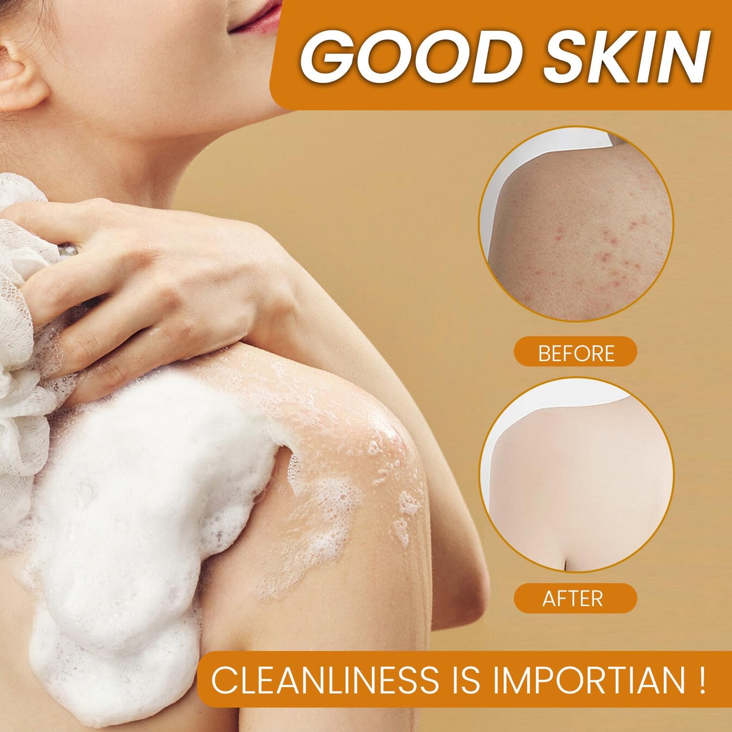 Generic soap applied to face showing gentle cleansing and balanced skin feel