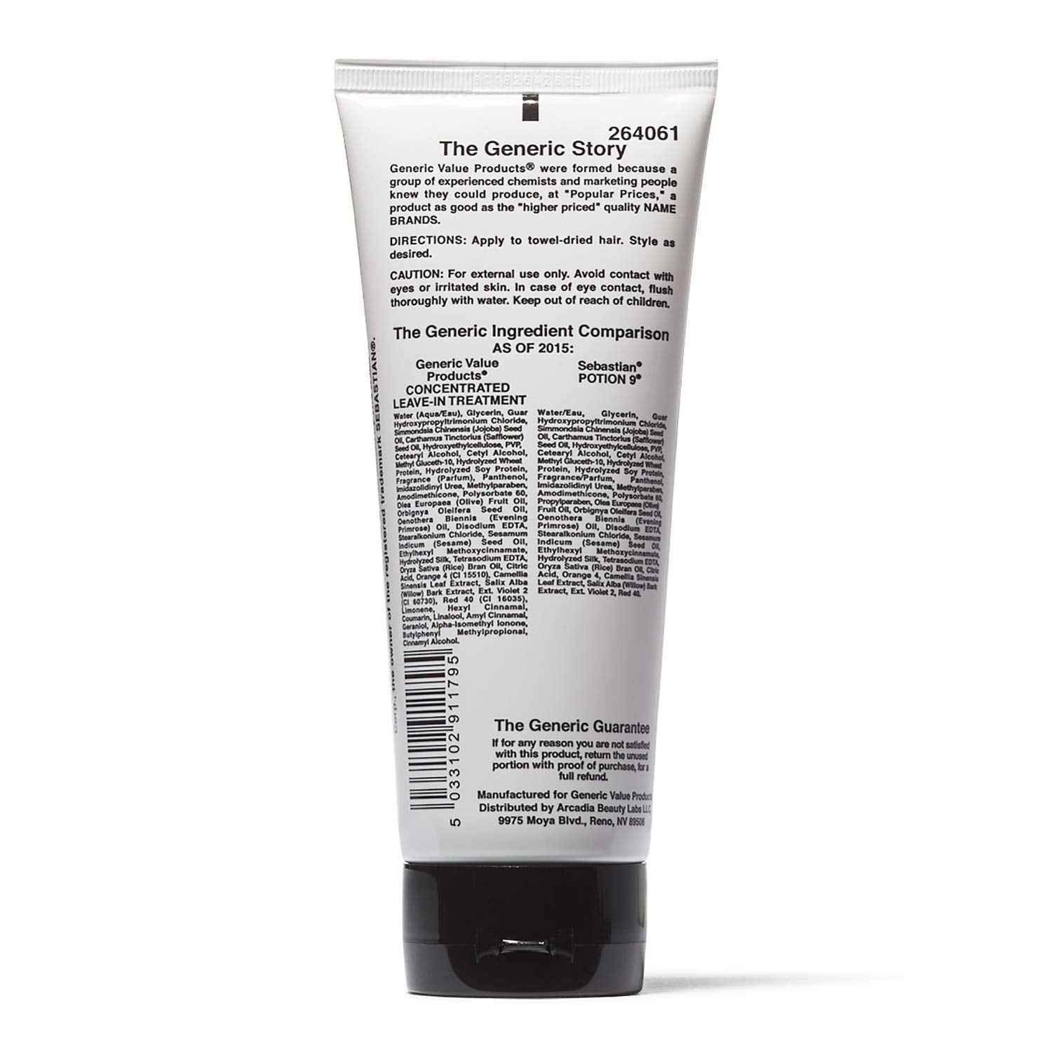 Generic Value Products applied to hair mid-lengths demonstrating smoother finish