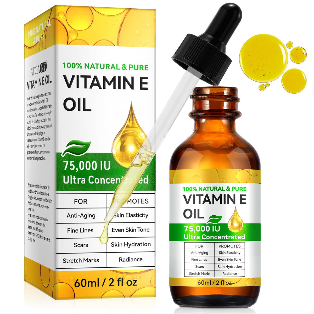 Generic bottle front view showing label and compact hydrating benefit