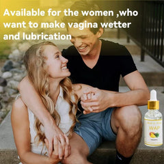 Generic yoni oil on bathroom vanity, promoting convenient daily intimate care