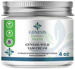 Genesis Holistic Health front packaging showing 4 oz cream and ingredients for clear identification