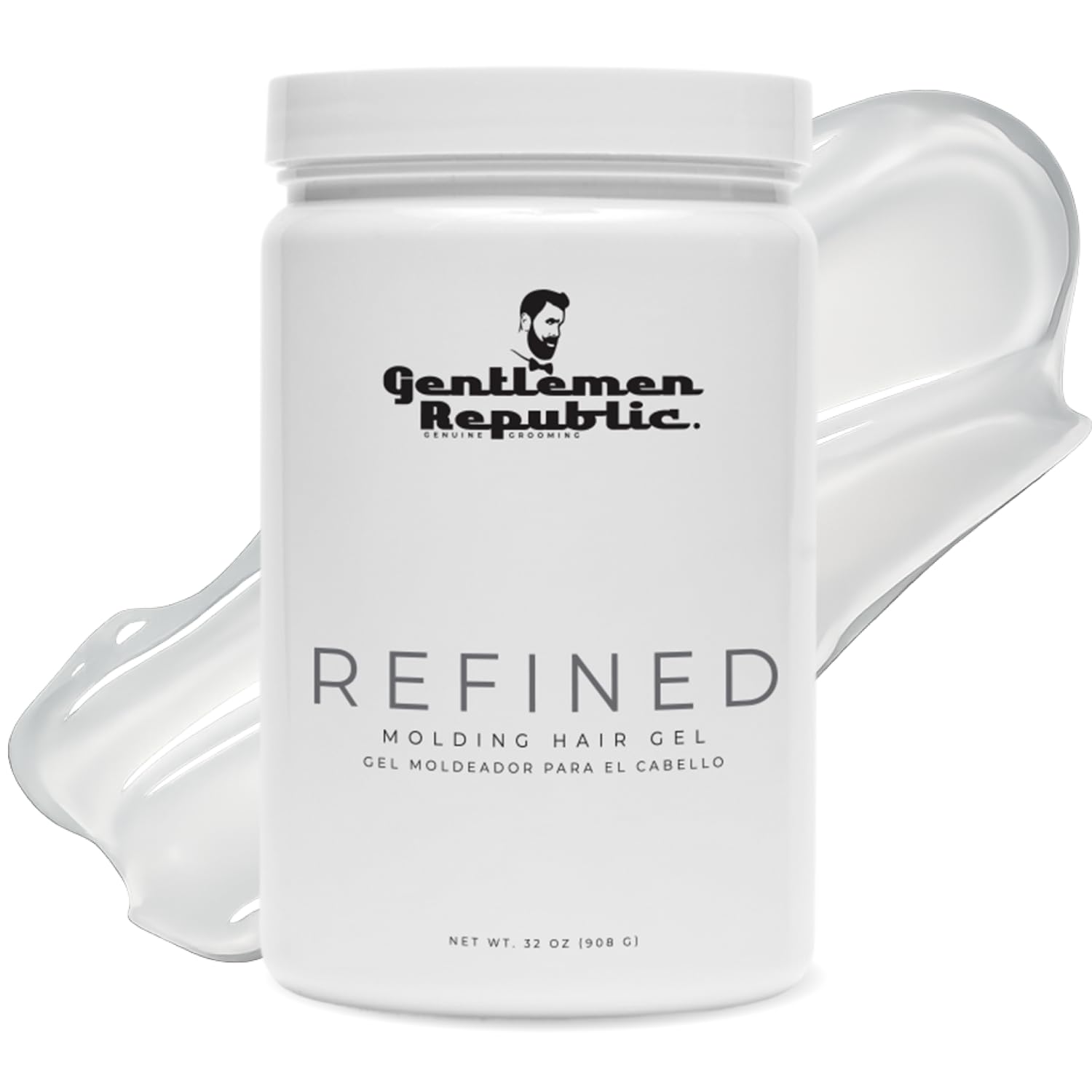 Gentlemen Republic front label showing 32oz size and premium branding benefit