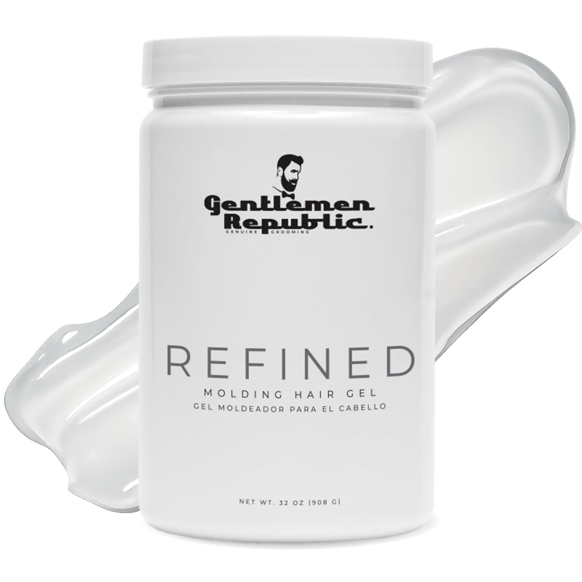 Gentlemen Republic front label showing 32oz size and premium branding benefit
