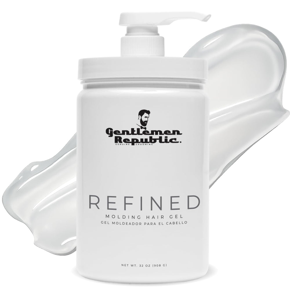 Gentlemen Republic front pump bottle showing large size and convenience