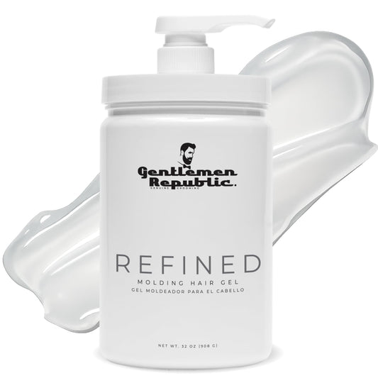 Gentlemen Republic front pump bottle showing large size and convenience