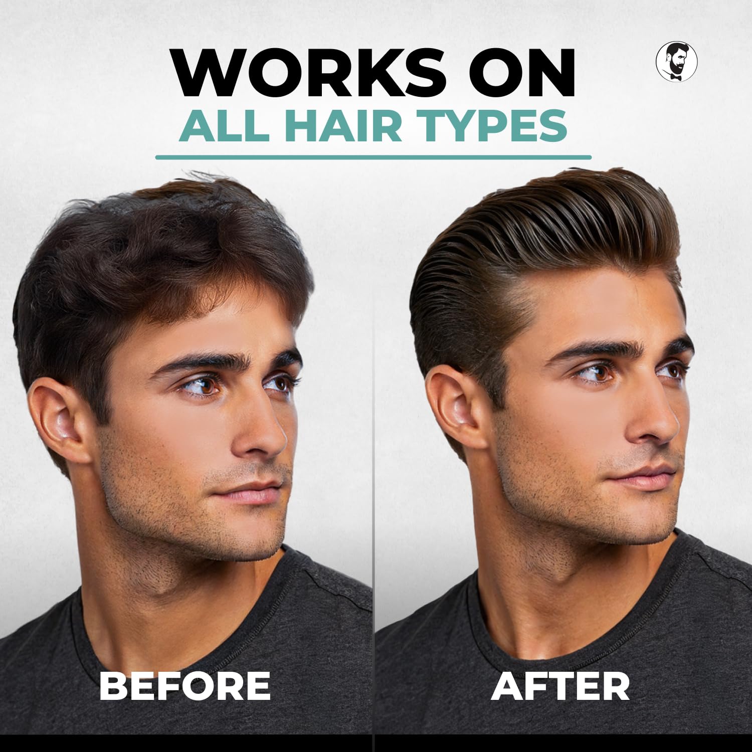 Gentlemen Republic humidity-resistant demo showing controlled, frizz-free hair benefit