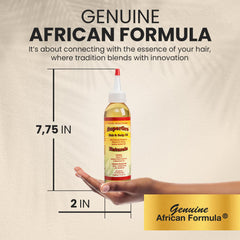 Genuine African Formula bottle on bathroom counter in lifestyle setting for daily use