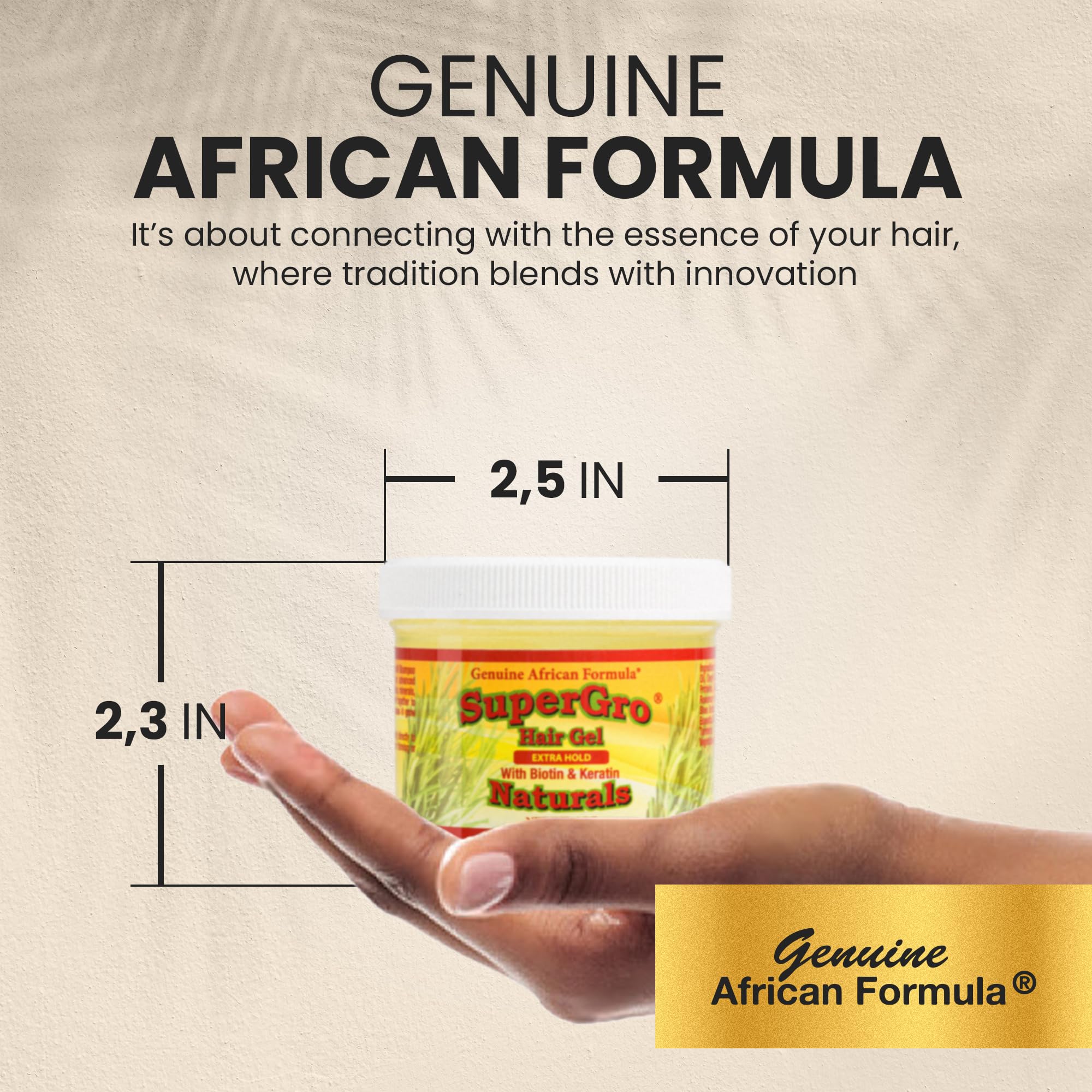 Genuine African Formula on bathroom vanity in lifestyle grooming scene