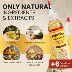 Genuine African Formula serum texture on hand showing smooth non-greasy finish