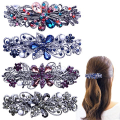 GeoGeoDIY four barrettes arranged showing colors and styling benefit