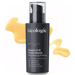 Geologie front packaging showing bottle and branding, highlights protection