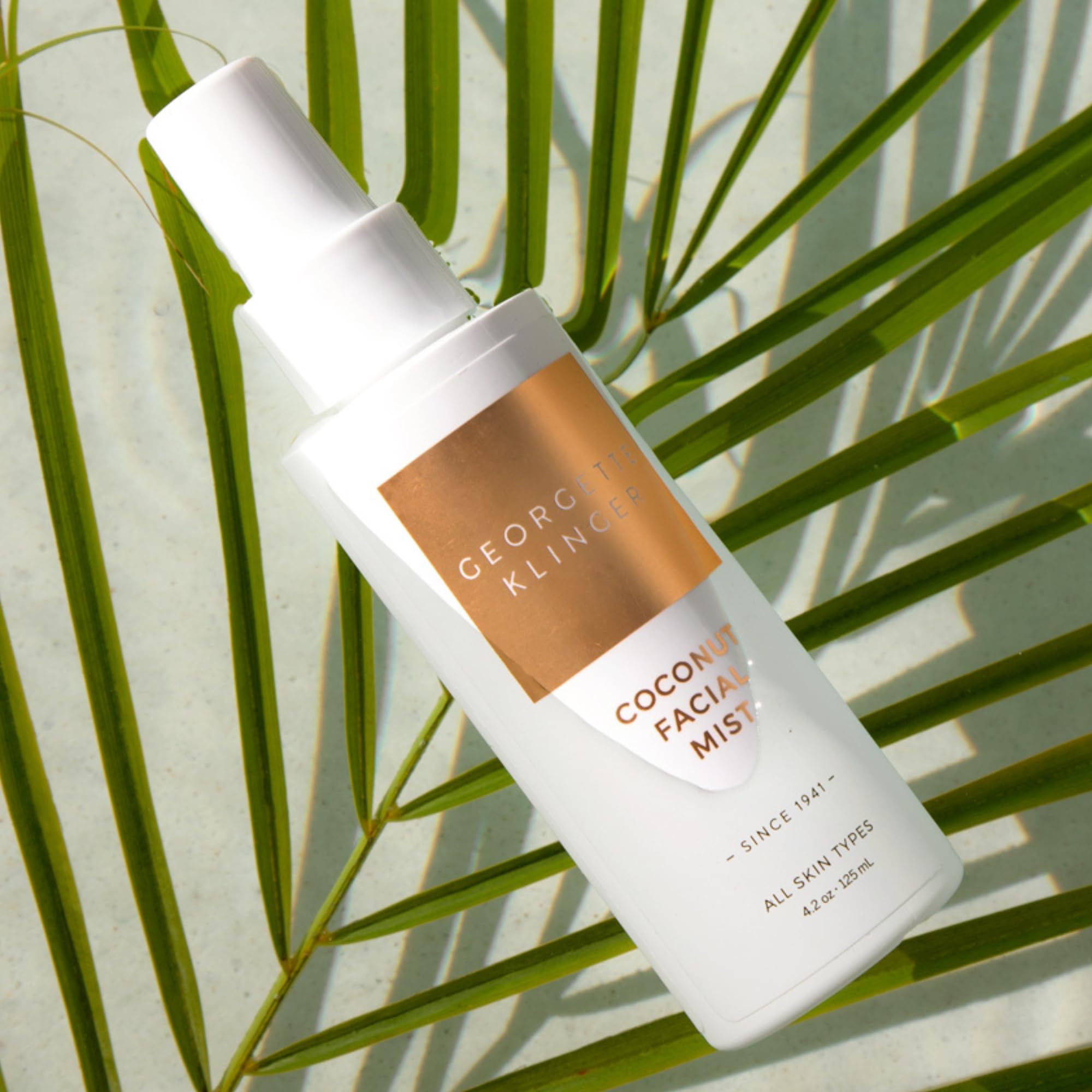 Georgette Klinger close-up mist droplets illustrating fine hydration delivery