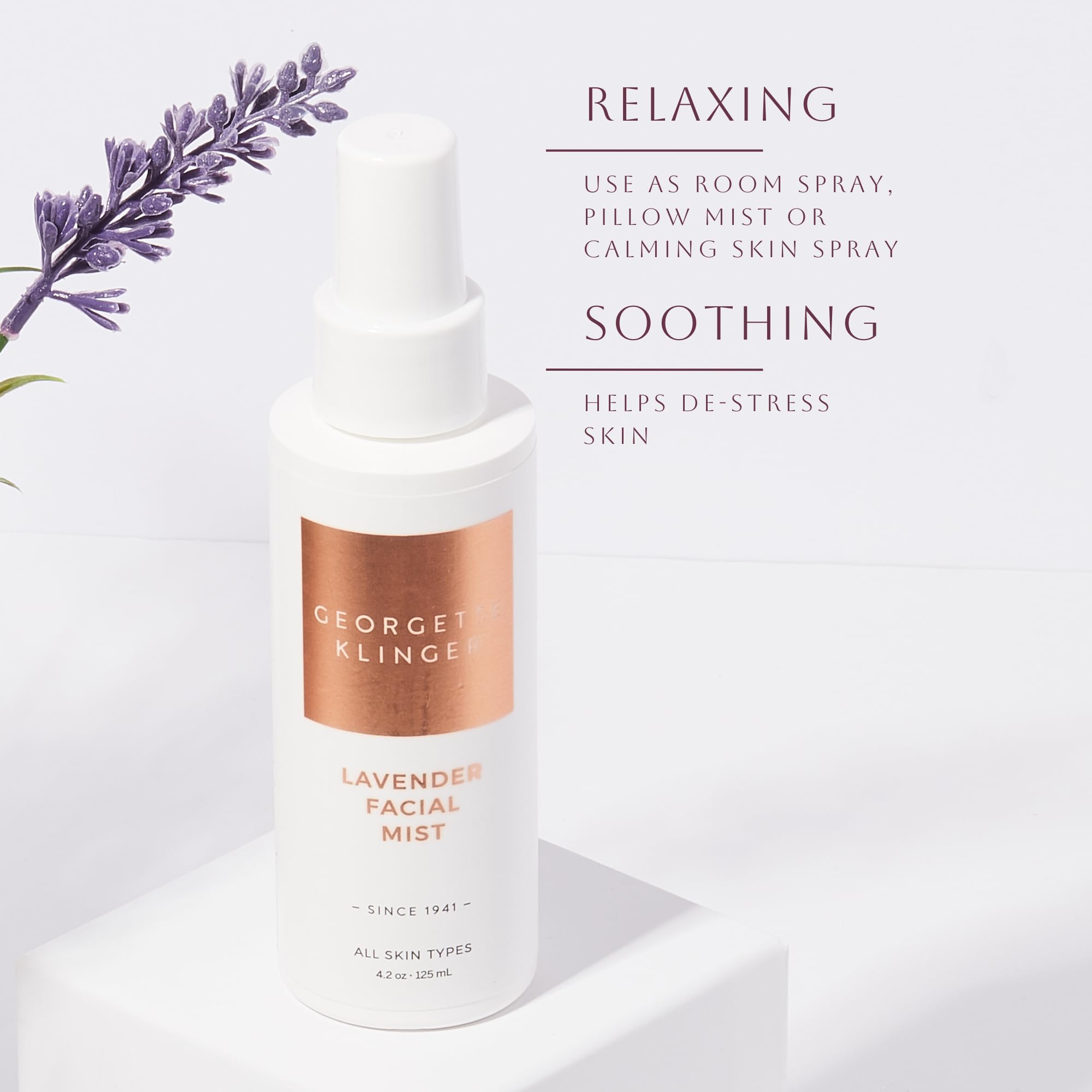 Georgette Klinger mist being sprayed for instant hydration and refreshment