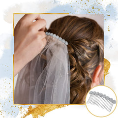 Geosar dual-tone silver and gold combs together for versatile styling options