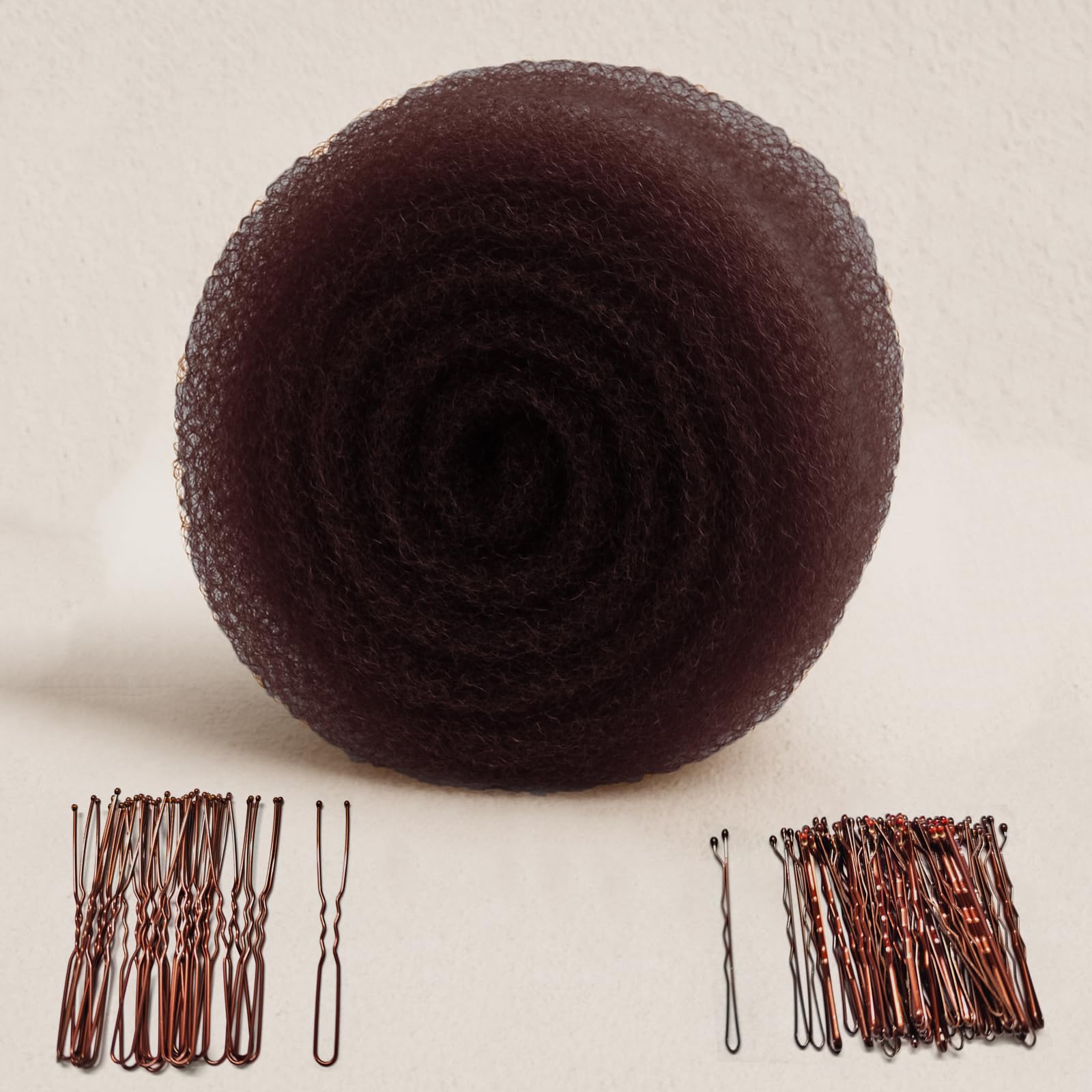GERILKAI front view of dark brown hair sponge kit showing contents and compact design benefit