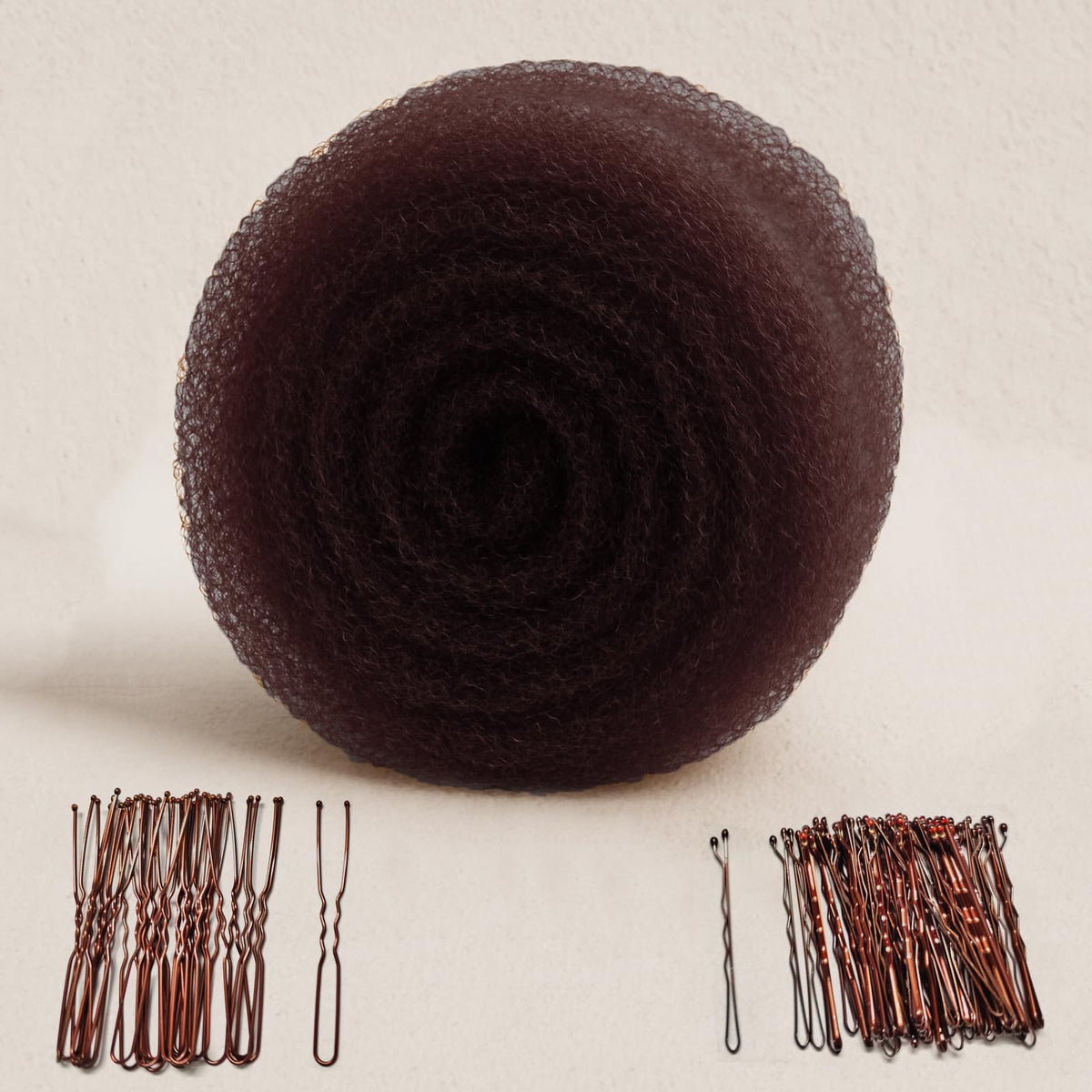 GERILKAI front view of dark brown hair sponge kit showing contents and compact design benefit