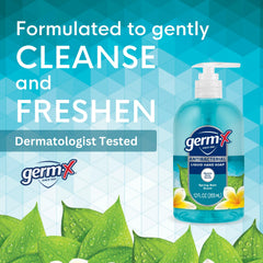 Germ-X pump bottle beside kitchen sink illustrating practical everyday use