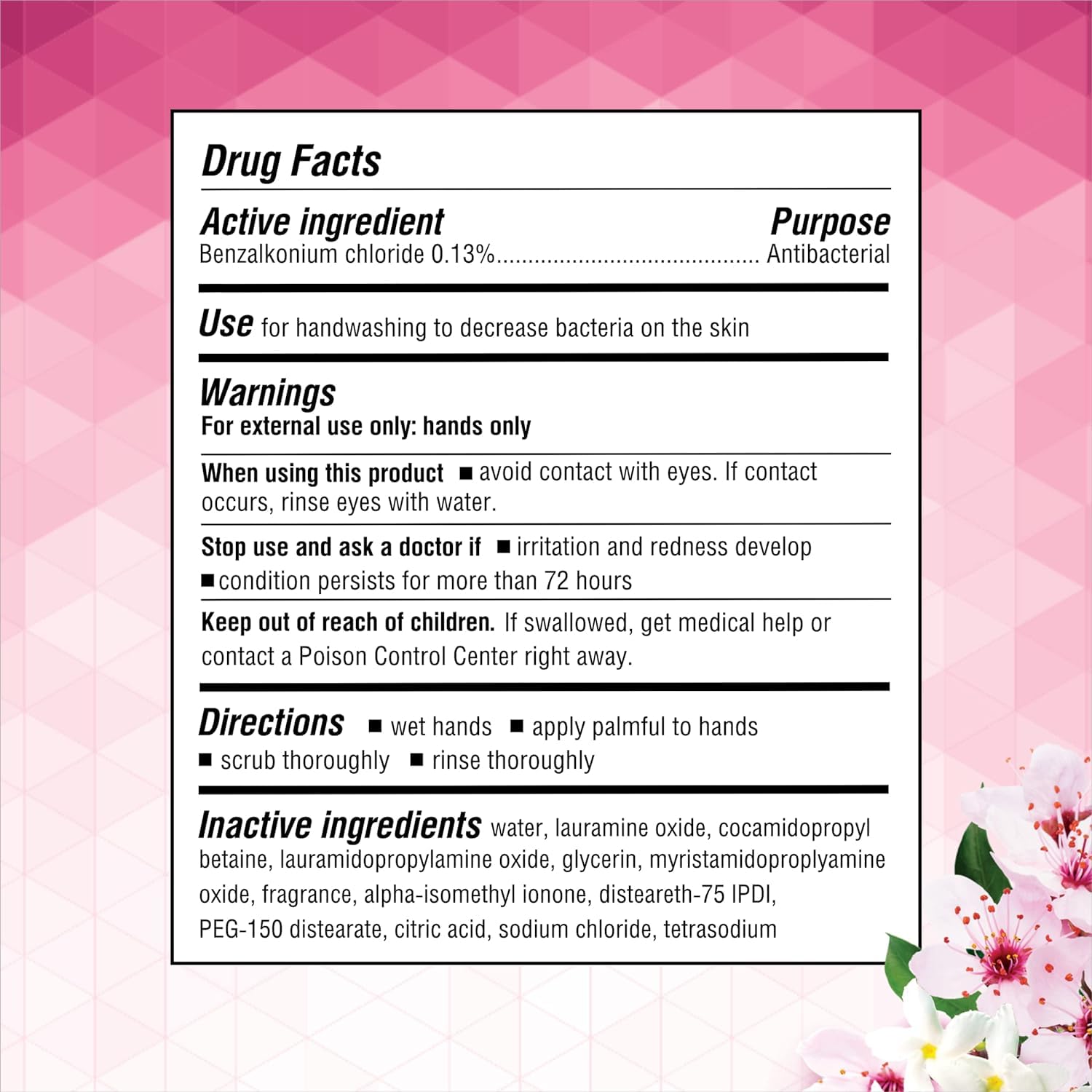 Germ-X product label close-up showing scent and dermatologist-tested info