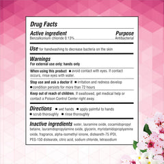 Germ-X product label close-up showing scent and dermatologist-tested info