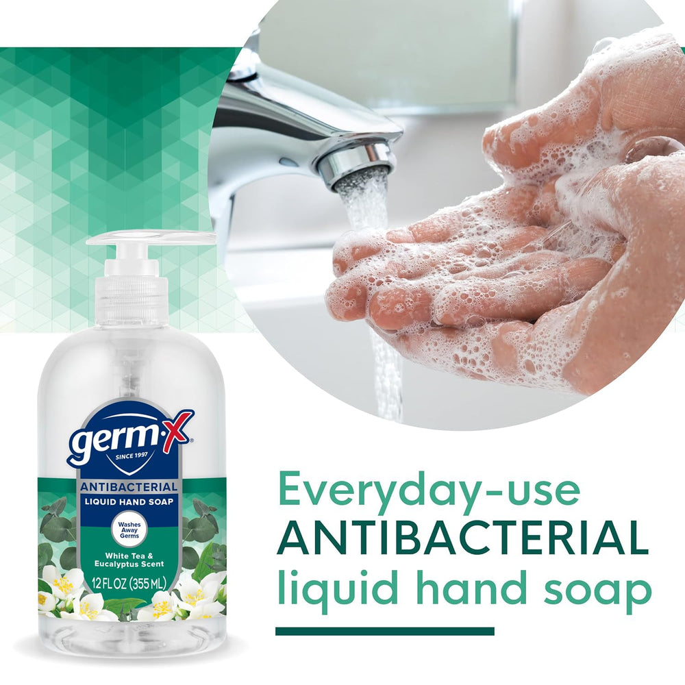 Germ-X soap lather close-up highlighting moisturizing texture and rich foam