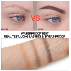 GEUUFEA angled brush and spoolie close-up demonstrating precise shaping and blending