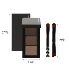 GEUUFEA model applying powder showing natural-looking brow benefit