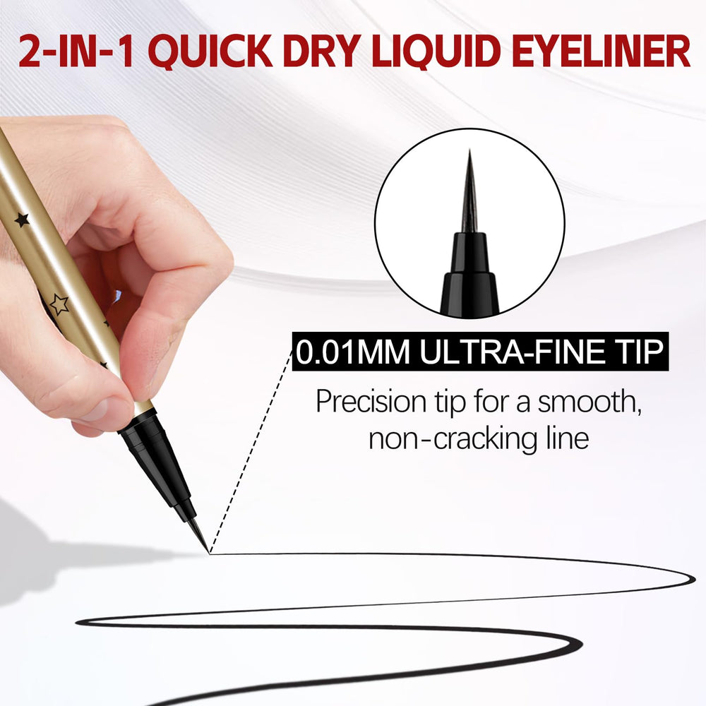 GEUUFEA in-use application pressing stamp on lower lash line for quick results