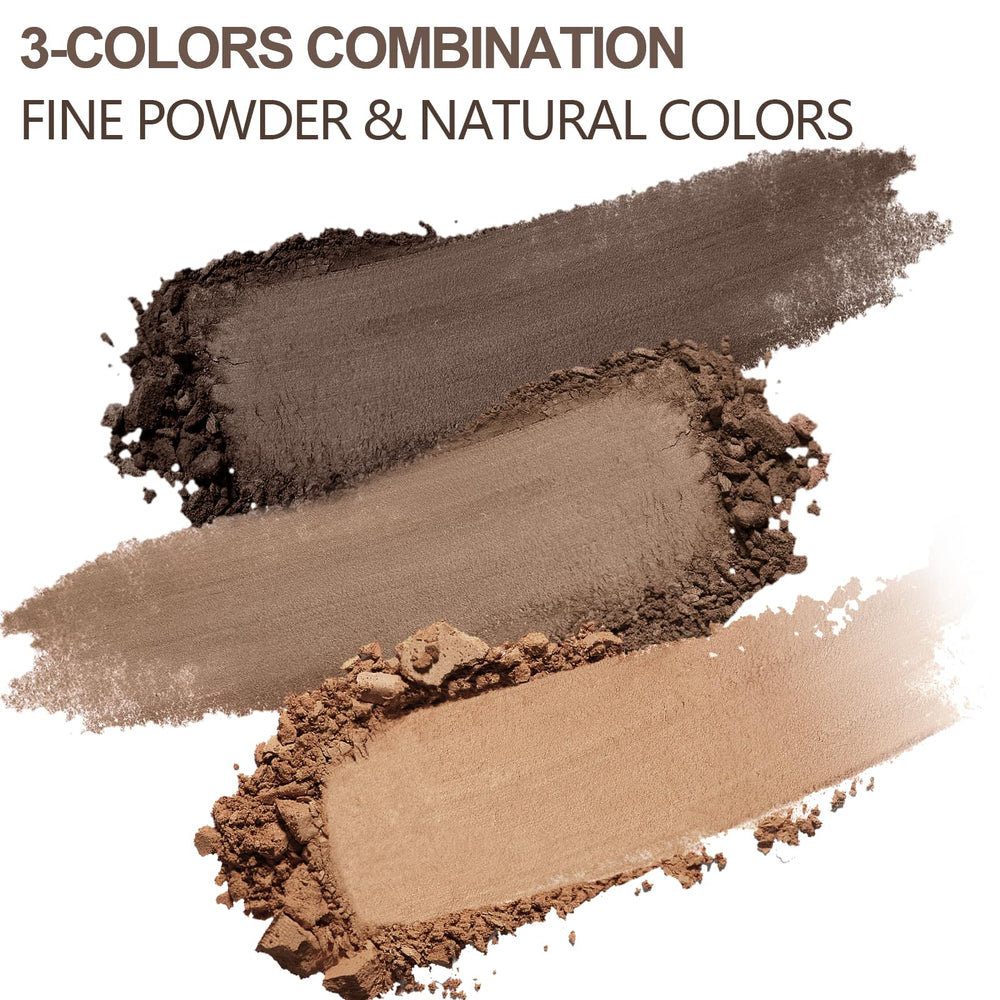GEUUFEA open palette displaying three powder shades and built-in mirror for quick touchups