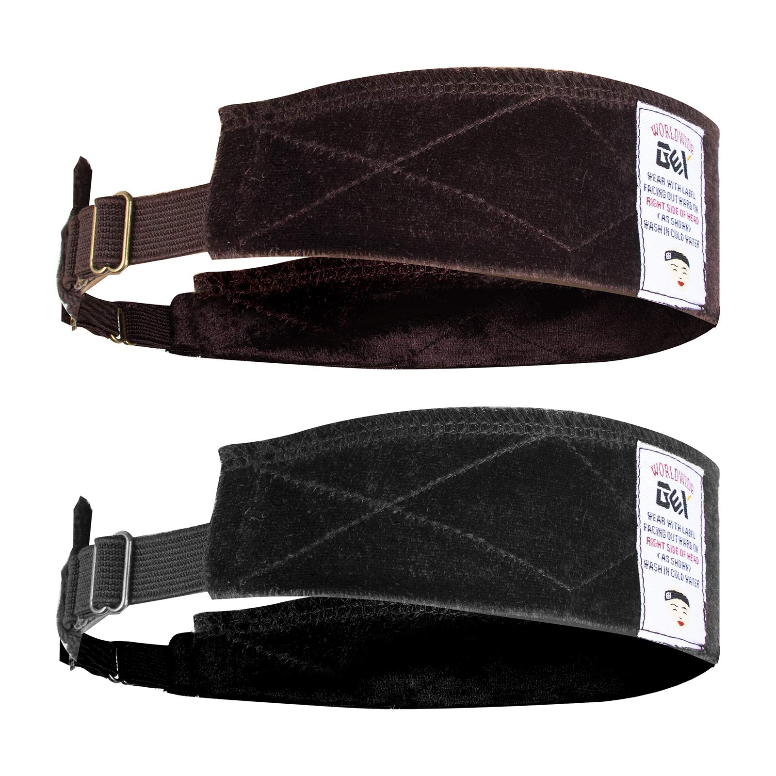 GEXWORLDWIDE scale comparison on head showing universal-size fit benefit
