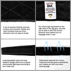GEXWORLDWIDE wig grip used during workout showing breathability and stay-put benefit