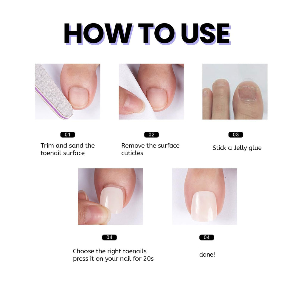 geyakal toes in sandals wearing French tip press-ons for polished look