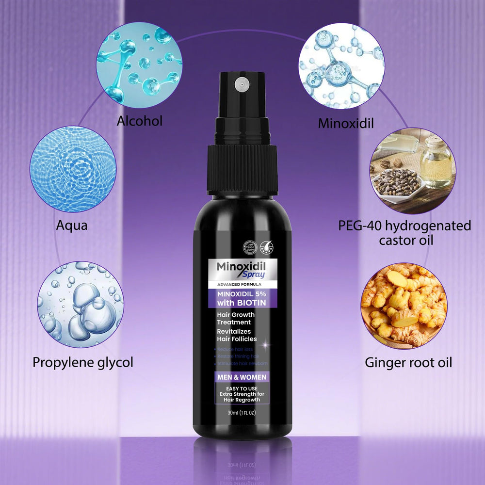 Geynaw nozzle close-up demonstrating precise spray application for targeted scalp coverage