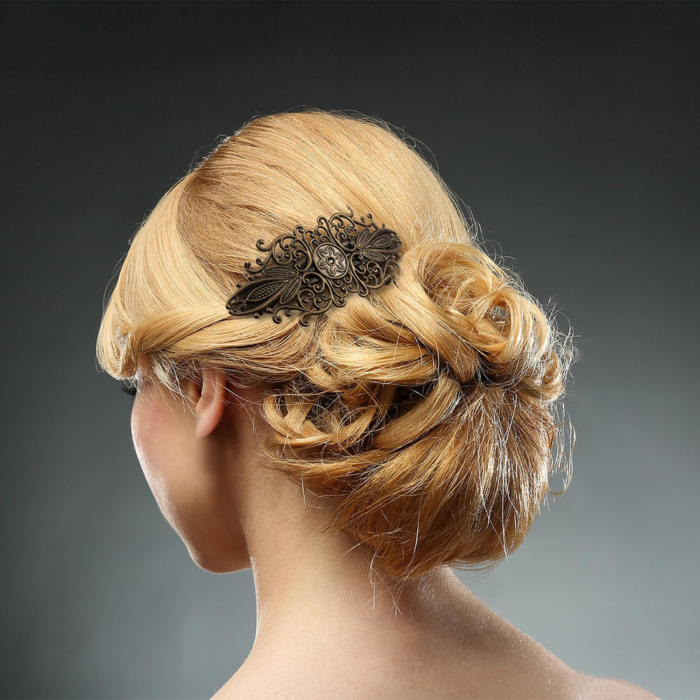 Geyoga barrettes styled in half-up hair, showing decorative hold for everyday looks