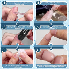 Gieehiol layout comparing nail sizes to help choose correct fit quickly
