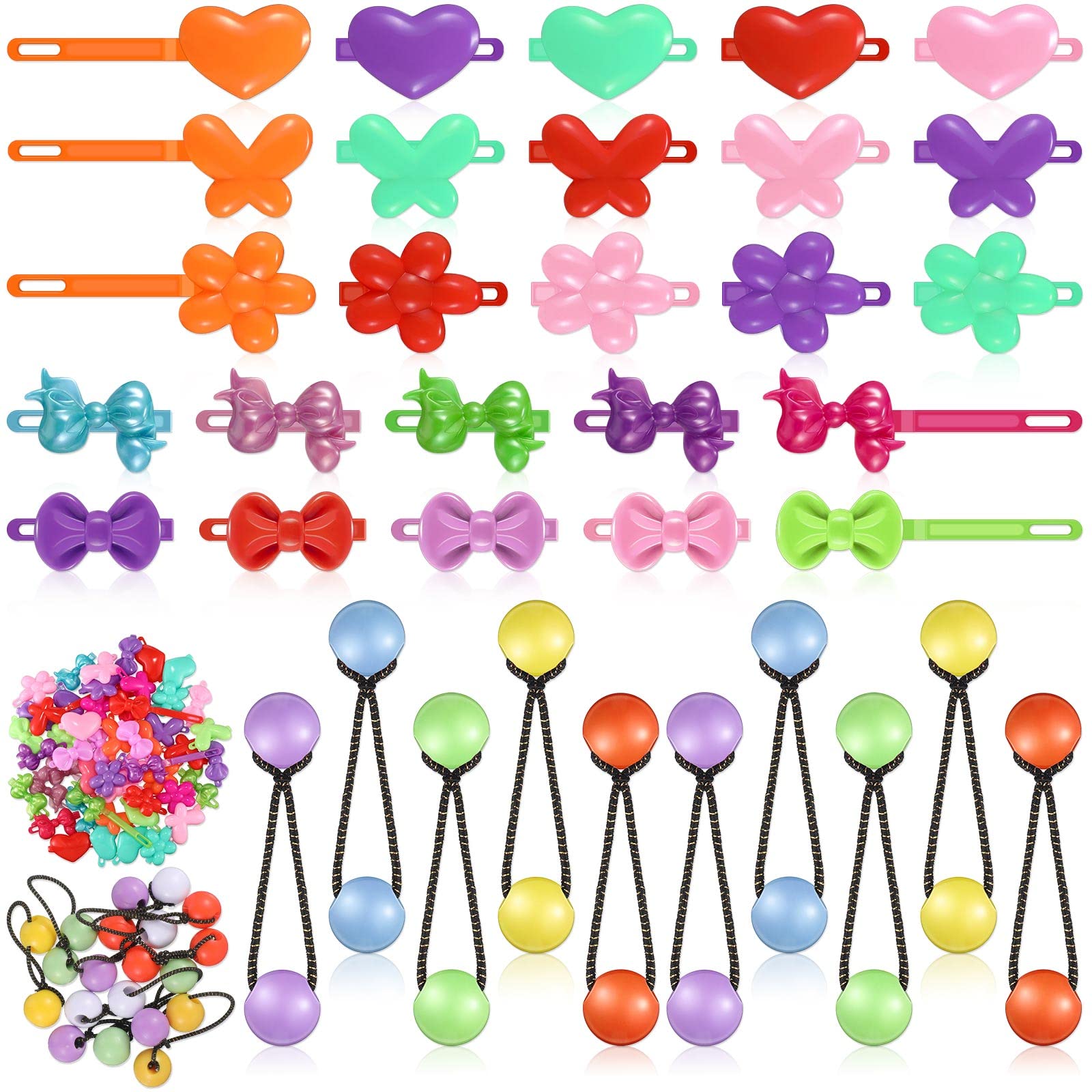 Giegxin front view of the 60-piece colorful accessory set showing variety and quantity