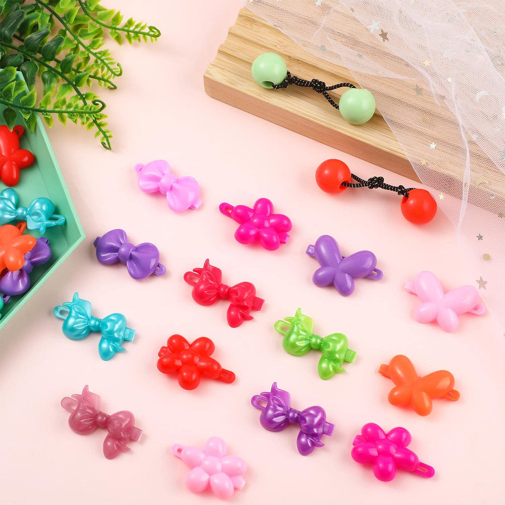 Giegxin toddler wearing a side barrette showing comfortable fit and playful look