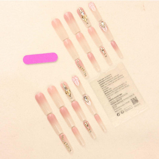 Gifiky close crystal detail on nail tip highlighting gem accents and upscale finish for polished looks