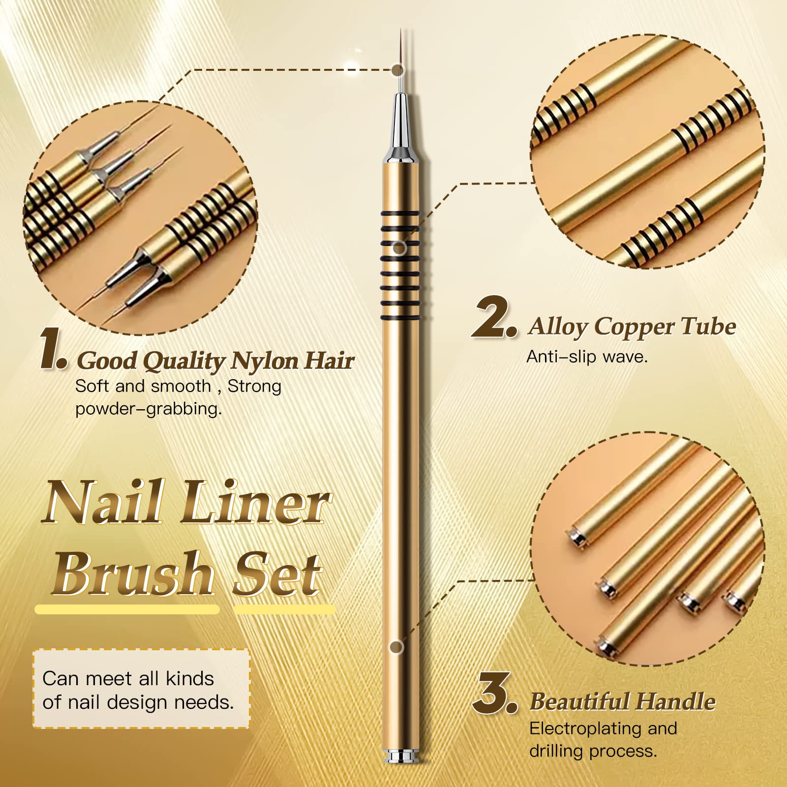 Giifnonnt brushes painting delicate nail art demonstrating clean lines