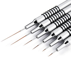 Giifnonnt front view of six-piece brush set showing packaging and sizes, precise control