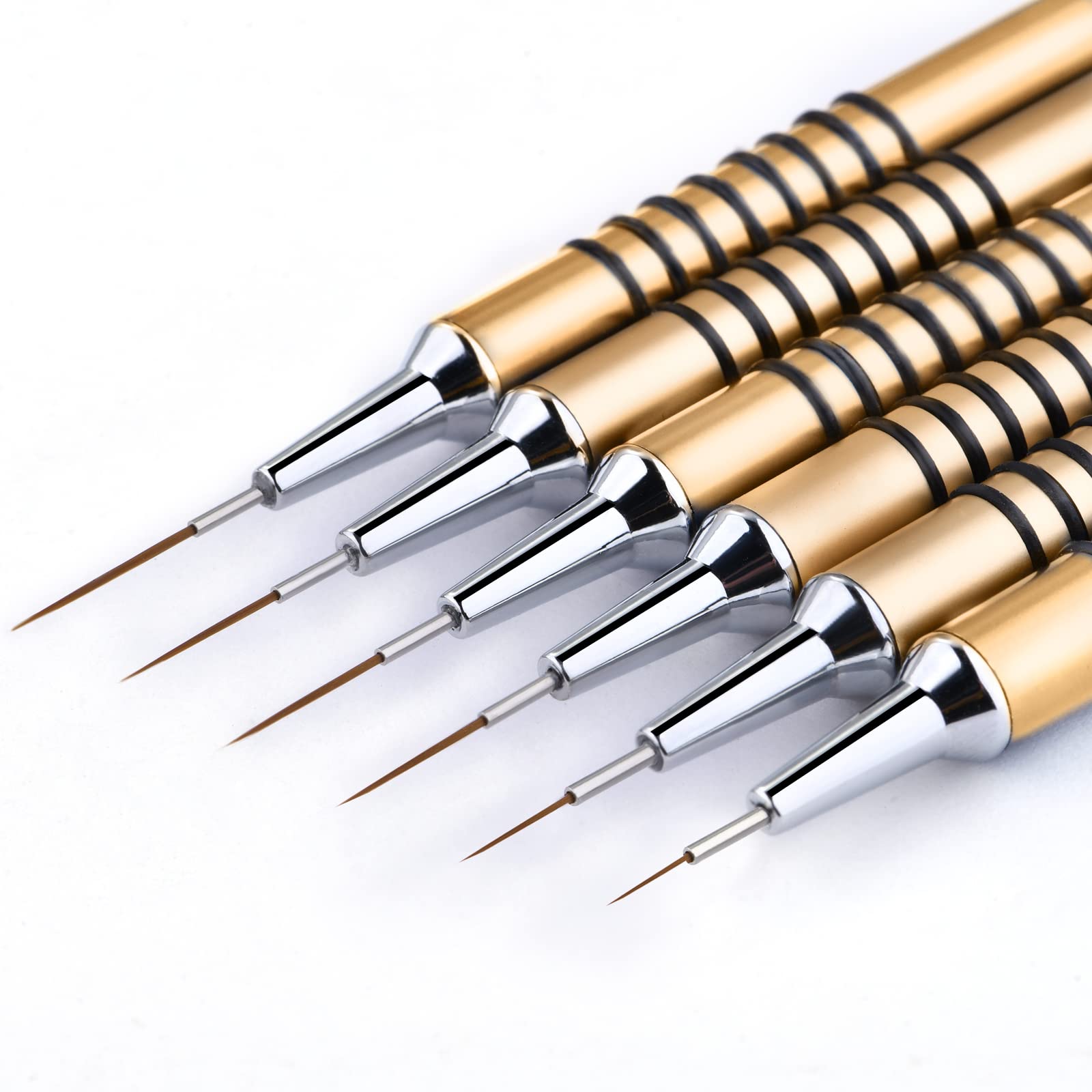 Giifnonnt front packaging showing six liner brushes and benefits for precision