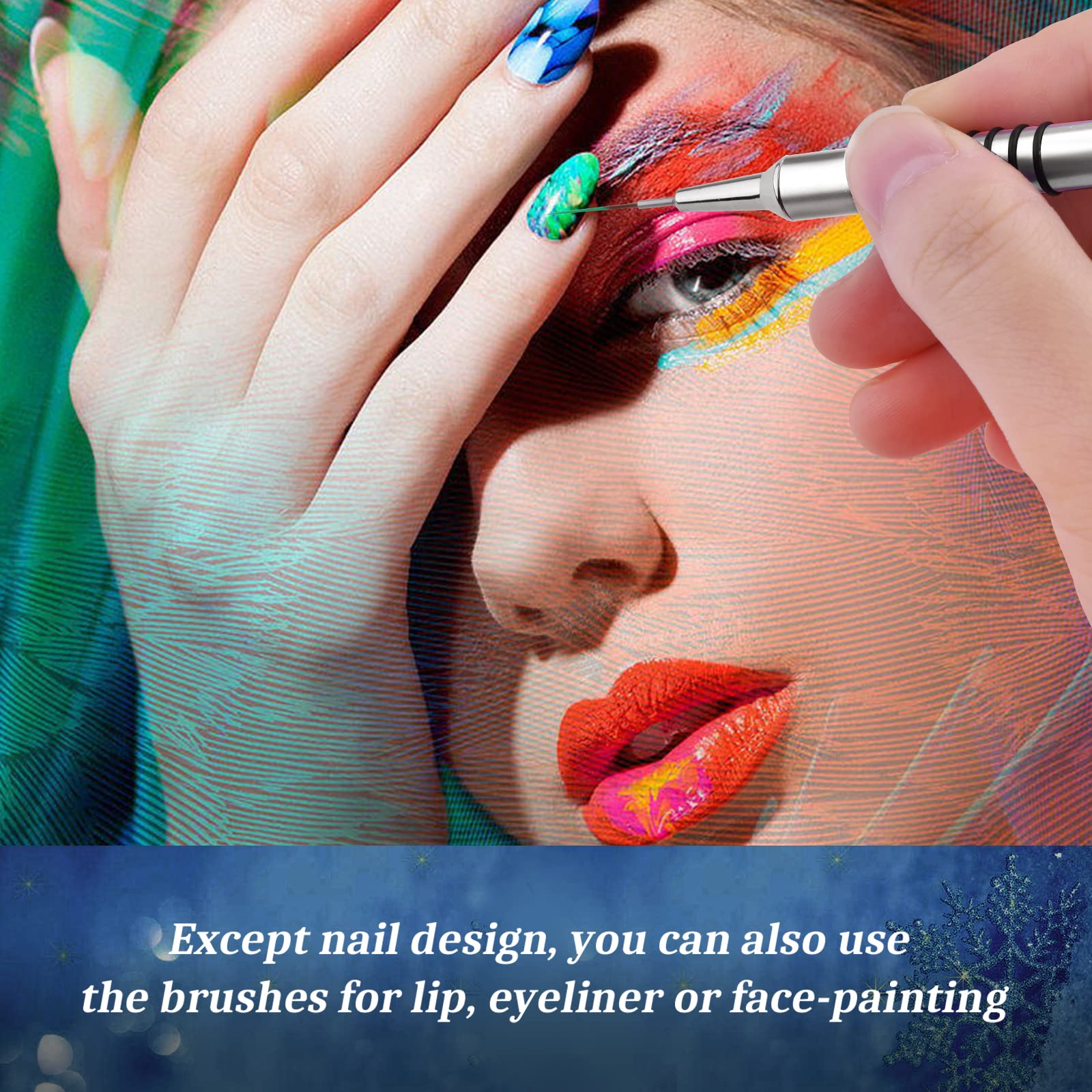 Giifnonnt brush painting thin gel polish stripe on nail for professional-looking finish
