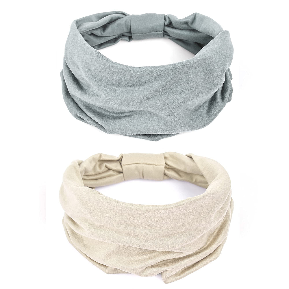GiLi headbands front view showing both colors and knotted style for outfit coordination